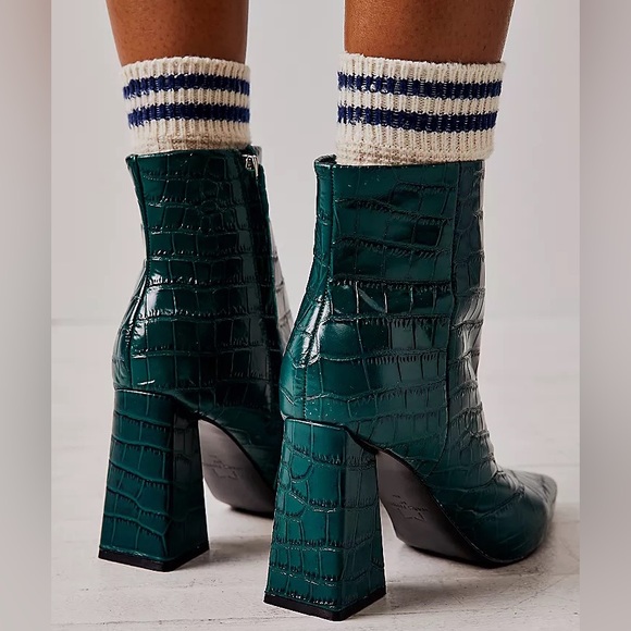 Free People Mark Fisher Alexis Ankle Boots Turquoise 9.5 $$228.00 Pre-owned - Picture 3 of 15